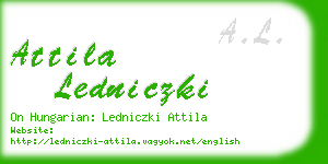 attila ledniczki business card